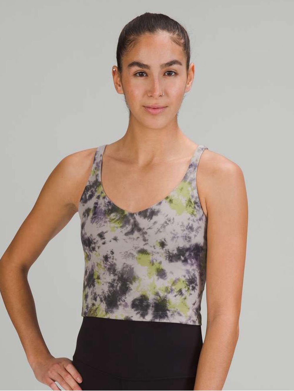 Lululemon 8 Align Tank Top
Radial Tie Dye Mauve Grey Multi Nulu Yoga + Pads Crop